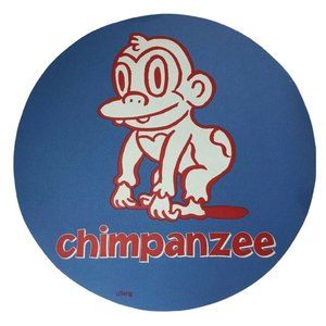Cranium Hullabaloo Children Game Blue Chimpanzee Circle Foot Mat Floor Pad 2004